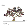 Crystal Money Tree Brooch Decorative Lapel Pin For Jackets And Scarves view 5