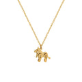 Gold Mechanical Lion Charm Pendant Cable Chain Necklace view 5