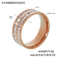 Single and Double Row Crystal Band Rings in Three Metal Finishes view 11