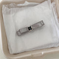 Satin Crystal Duckbill Hair Clips Six Black Pink Grey Styles view 10