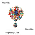 Ornate Crystal Floral Brooch In 9 Styles With Polished Metal And Decorative Details view 8