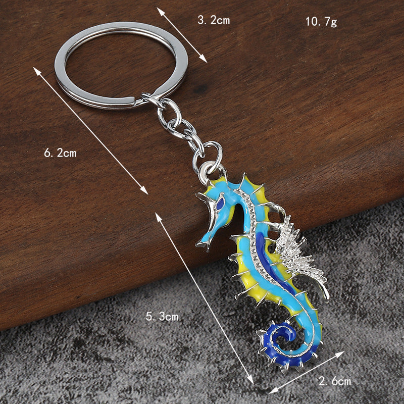 Vintage Seahorse Zinc Alloy Keychain Bag Charm Accessory
