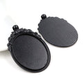Oval Pendant Tray Jewelry Making Components In Detailed Metal Finishes view 6