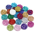Round Glitter Resin Cabochons in Ninety-Three Color and Size Options view 1