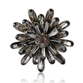 Crystal Teardrop Petal Flower Brooch Four Color Options view 5