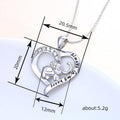 Silver Tone Heart Elephant Pendant Necklace With Clear Stones view 4