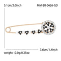 Floral Safety Pin Brooch In 2 Styles With Polished Metal And Decorative Details view 5