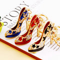 Star Pattern Jeweled High Heel Keychains in Three Colors and Random Option view 4