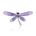 Translucent Dragonfly Brooch with Polished Metal and Decorative Accents view 5