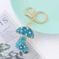 Rhinestone Mushroom Keychain Metal Crystal Pendant Bag Charm view 4