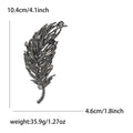 Long Dark Crystal Feather Brooch in Two Colorways for Jackets and Scarves view 4