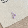 White Yellow Black Blue Purple And Pink Round Ball Stud Earrings view 10
