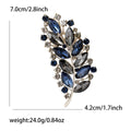 Crystal Feather Brooch Decorative Metal Pin For Jackets And Lapels view 6