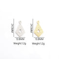 Crystal Diamond Outline Jewelry Components For DIY Earrings And Bracelets Charms view 3