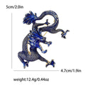 Textured Chinese Dragon Brooch in Four Metallic Colors view 9