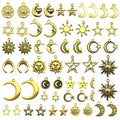 Matte Gold-Tone Sun and Moon Metal Charms with 29 Listed Options view 1