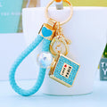 Crystal Perfume Bottle Keychains with Braided Loops and Loop Only Options view 4