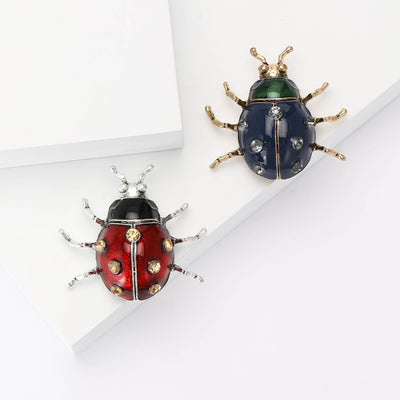 large ladybug brooch shown from the front