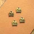 I Love My Baby Word Pendant Charm in Two Metal Finishes view 3