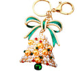 Pearl Christmas Tree Keychains With Red or Green Enamel Bows view 5