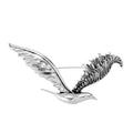 Gold Tone Bird Two Designs Metal Brooch Pin for Jackets and Lapels view 6
