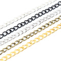 Oval Link Iron Jewelry Chain in Silver Black and Gold Tones view 5