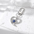 Gold and Silver Tone Blue Evil Eye Clip Keychains in Eleven Styles view 4