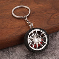 Wheel And Badminton Racket Keychains With Metal Split Rings view 6