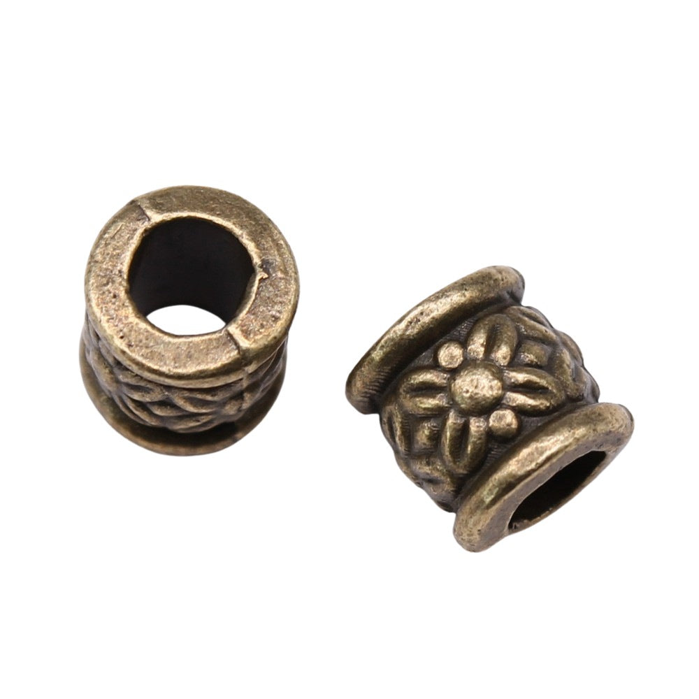 8x7mm 1.2g Multicolor Zinc Alloy Large Hole Spacer Beads for Bracelet Necklace DIY Jewelry Making
