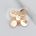 Gold Tone Flower Crystal Pearl Look Metal Brooch Pin view 4