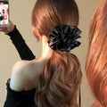 Fabric Flower Twist Hair Clip Satin Polka Dot 2 Styles view 4