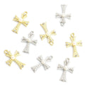 Crystal Cross Alloy Charm Pendants in Gold and Silver Tones view 5