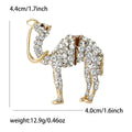 Crystal Camel Brooch in Detailed Metal and Crystal Design view 6