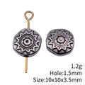 Sun-Pattern Round Small-Hole Beads in Seven Size and Finish Styles view 5