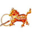Floral Crystal Horse Keychains with Braided Straps and Tassels view 5