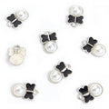 Pearl Bow Charms in Gold and Silver Tones, Six Enamel Colors view 7