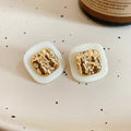 Gold Relief Resin Stud Earrings In Five Colorways Jewelry view 10