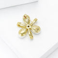 Crystal Ribbon Bow Brooch With Three Pearl Drops in Two Finishes view 4