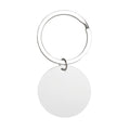 Blank Round Disc Metal Keychain Silver Engraving Tag view 5