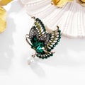 Gold Tone Silver Tone Butterfly Crystal Pearl Look Two Designs Metal Brooch Pin view 5