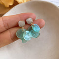 Translucent Petal Cluster Drop Earrings in Three Colors view 8