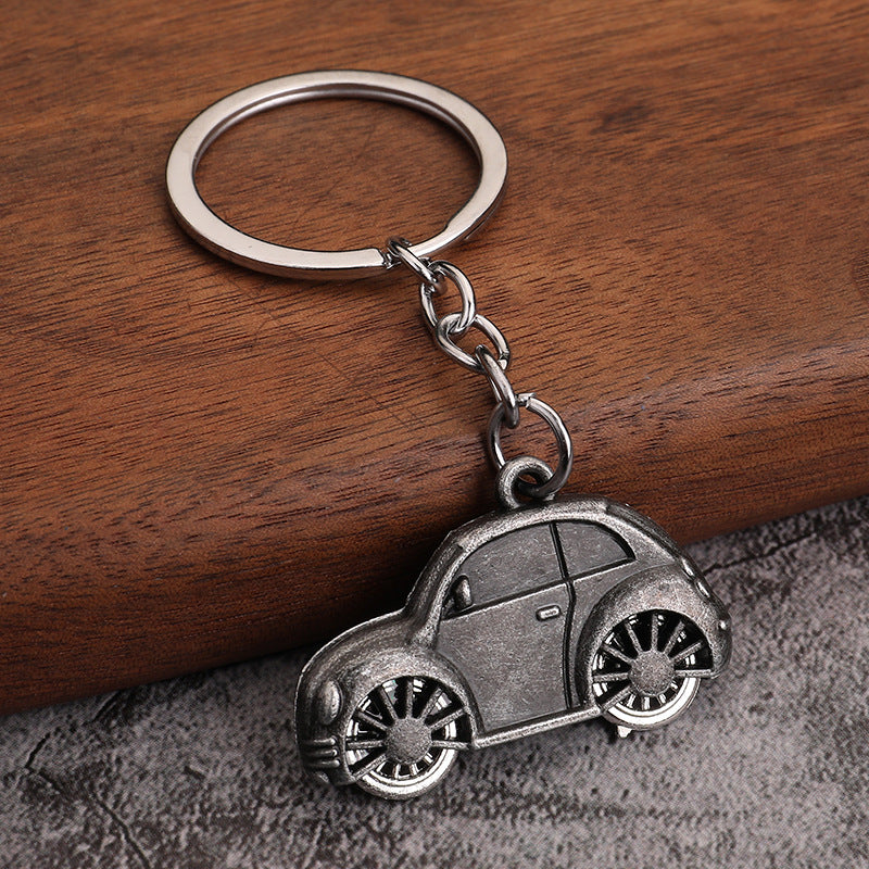 Colorful Beetle Car Metal Keychain Creative Mini Vehicle Bag Charm