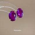 Two Red Green Crystal Necklaces And Earrings With Mismatched Gallery view 4
