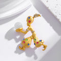 Flower Crystal Metal Brooch Pin 5.3 x 5.8 cm for Jackets and Lapels view 4