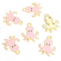 Colorful Enamel Octopus Charms in Gold and Silver Tones view 8