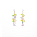 Pearl Look Top Multicolor Flower Bead Cascade Earrings view 5
