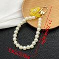 Pearl-Look Loop Butterfly and Rose Wristlet Keychains view 6