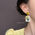 Soft Clay Floral Drop Earrings Six Flower Motif Styles view 3