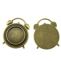 Round Cabochon Settings With Top Loop in Two Finishes view 2