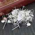 Flat Pad Earring Posts and Butterfly Backs in Assorted Finishes view 2